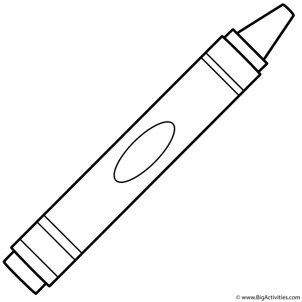 Crayon - Coloring Page (100th Day of School)