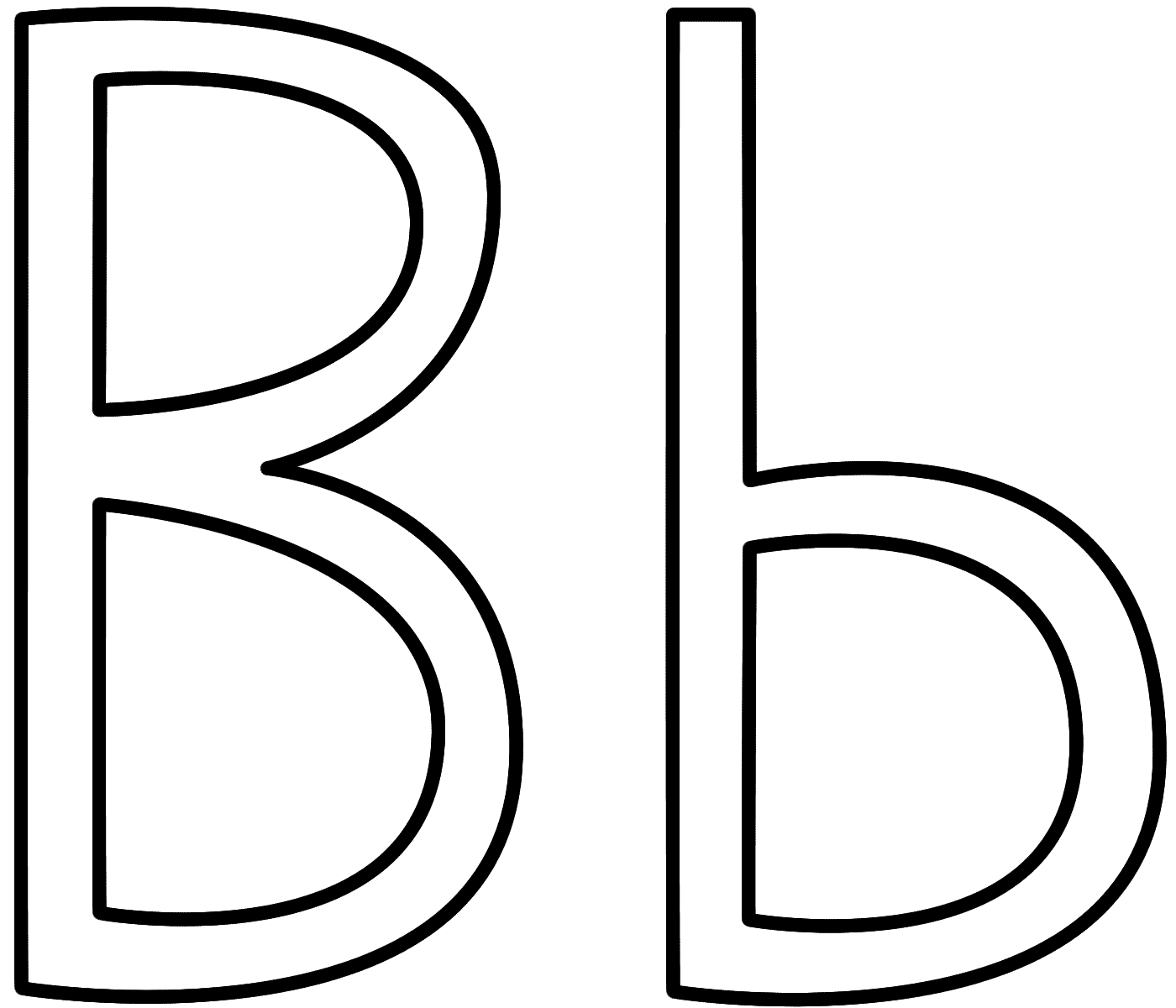 Letter B Coloring Page (Alphabet)