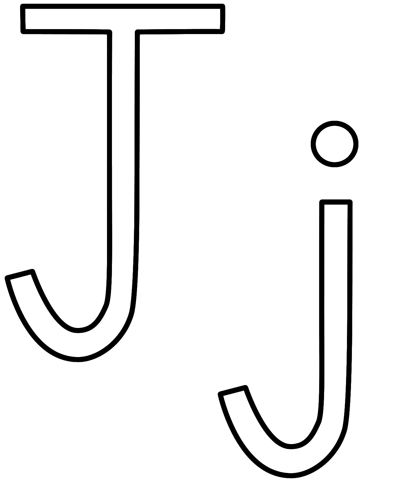Letter J Coloring Page (Alphabet)