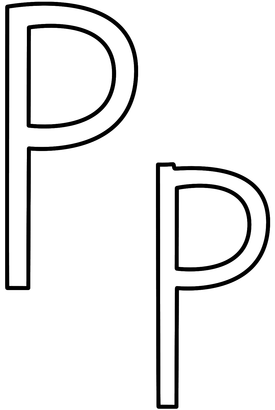 Letter P Coloring Page (Alphabet)