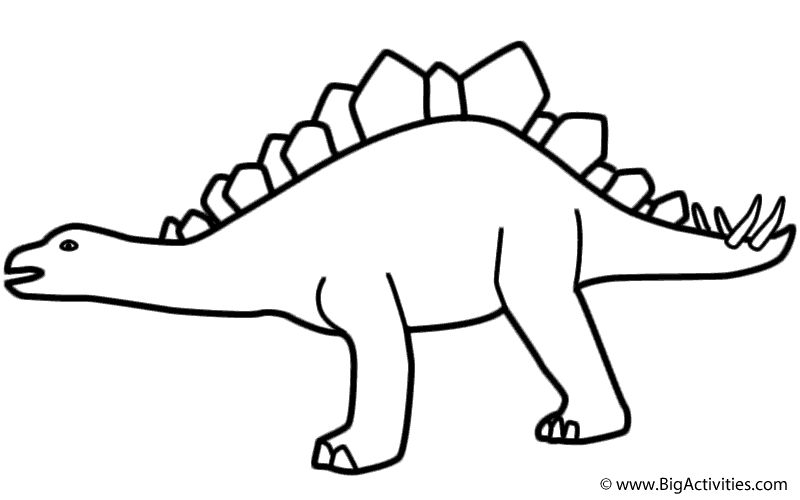 Stegosaurus - Coloring Page (Birthday)