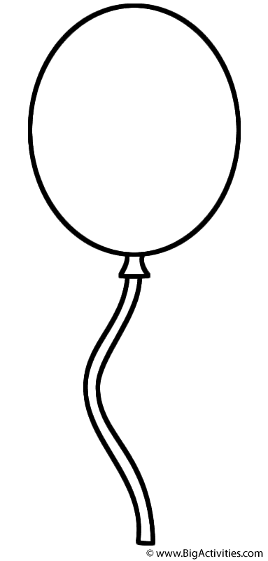 Balloon - Coloring Page (Canada Day)
