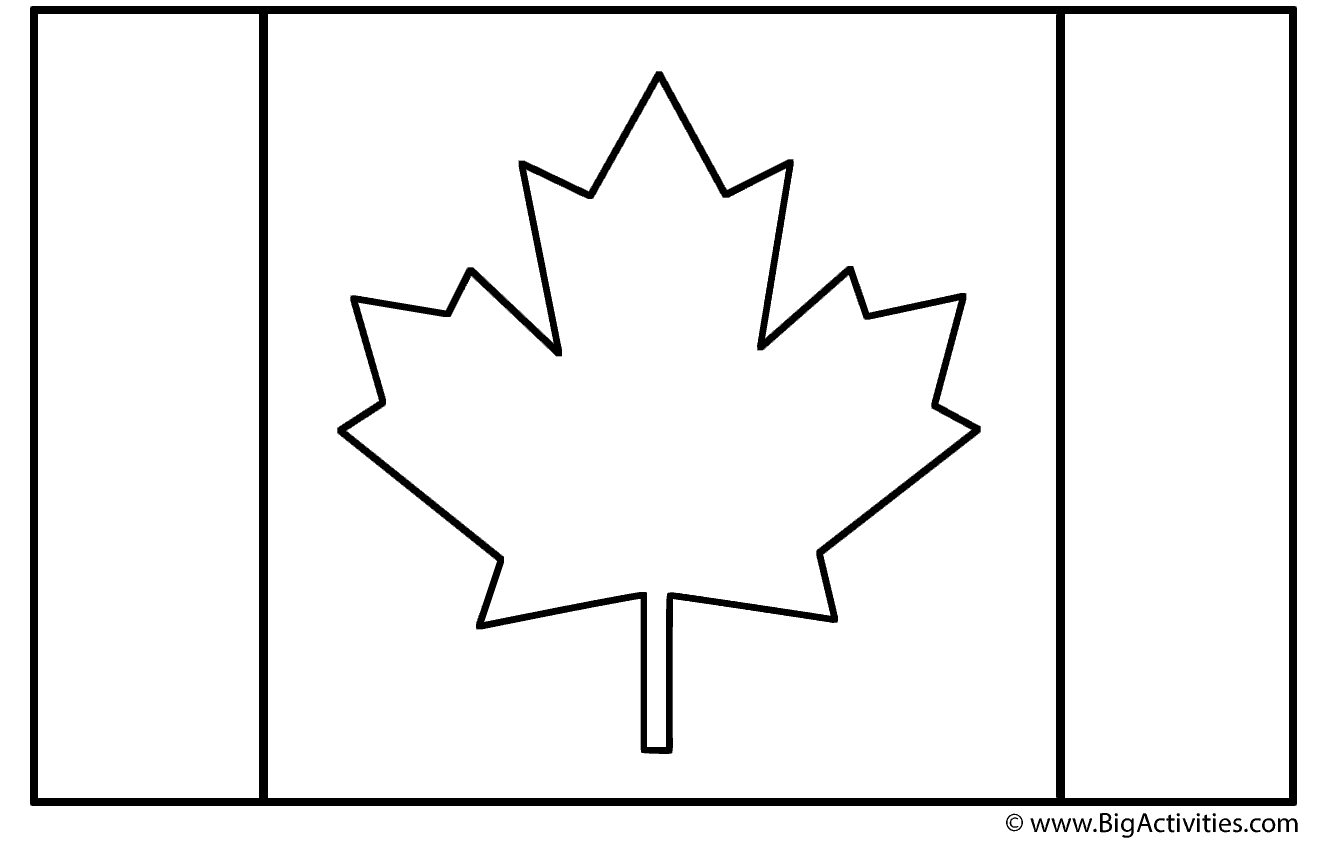 Canadian Flag - Coloring Page (Canada Day)