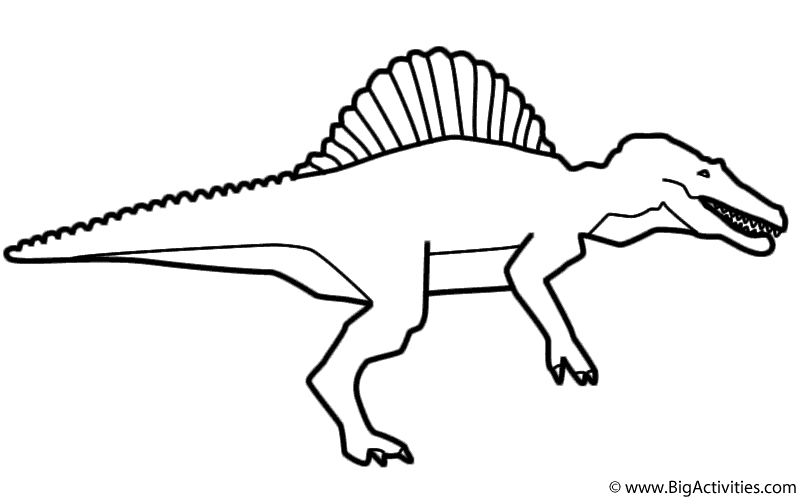 Dinosaurs Coloring Pages Spinosaurus Kids Activities Page