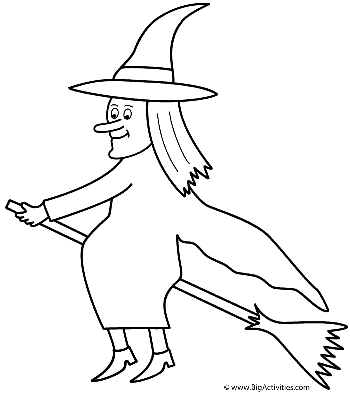 Room On The Broom Free Colouring Pages