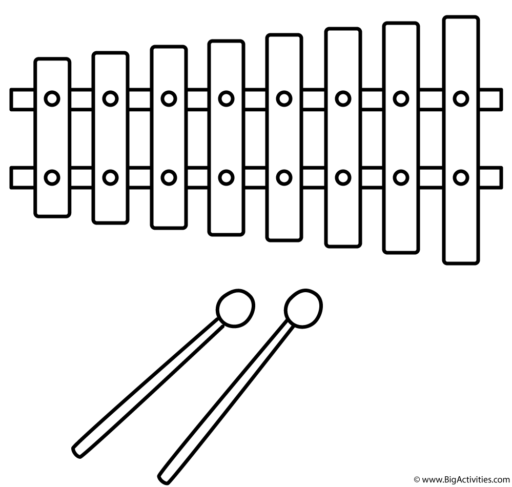 Xylophone - Coloring Page (Musical Instruments)