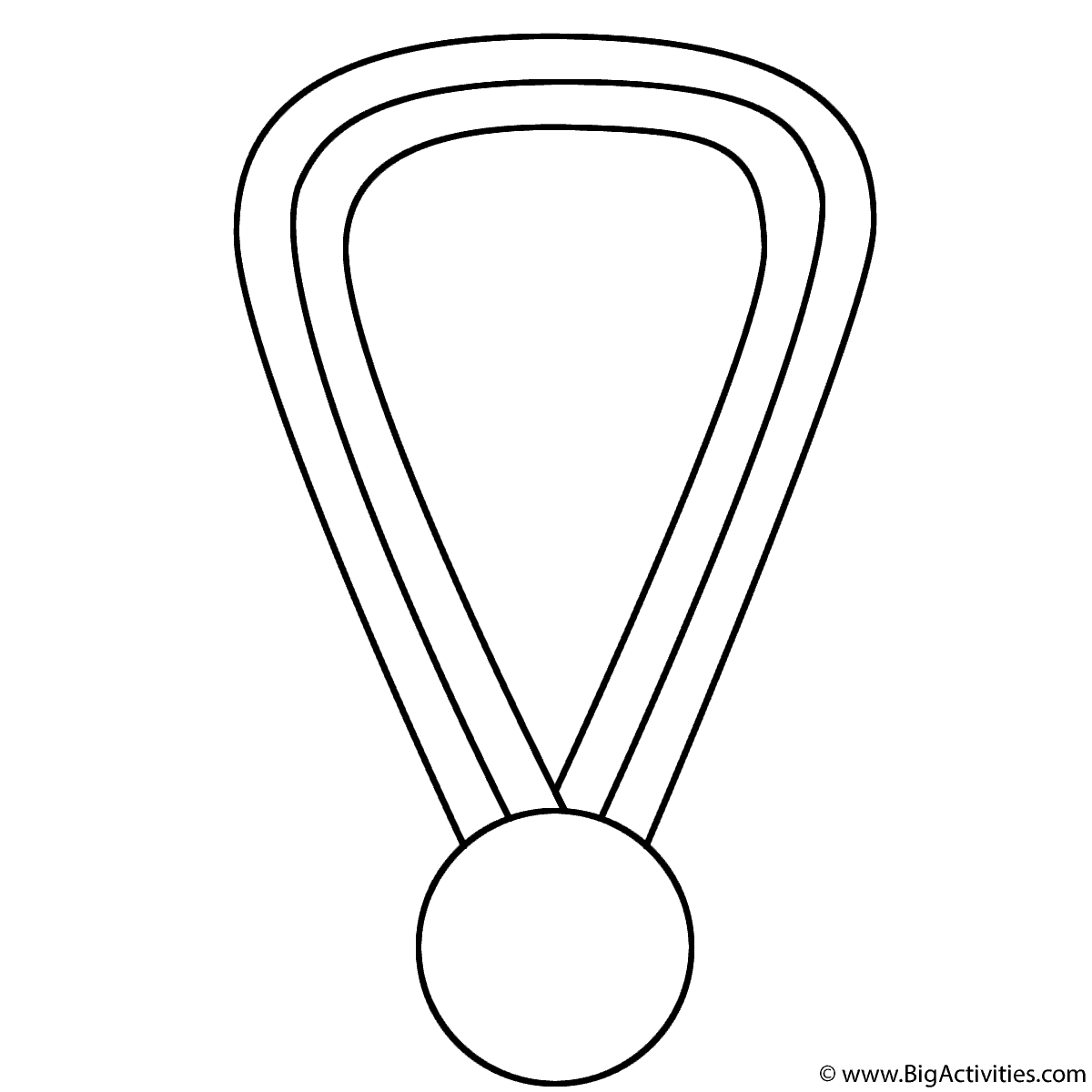Olympic Bronze Medal - Coloring Page (Olympics)