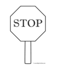 Stop Signs - Coloring Pages (Safety)