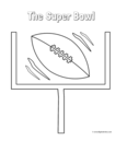 Super Bowl Trophy with Football - Coloring Page (Super Bowl)