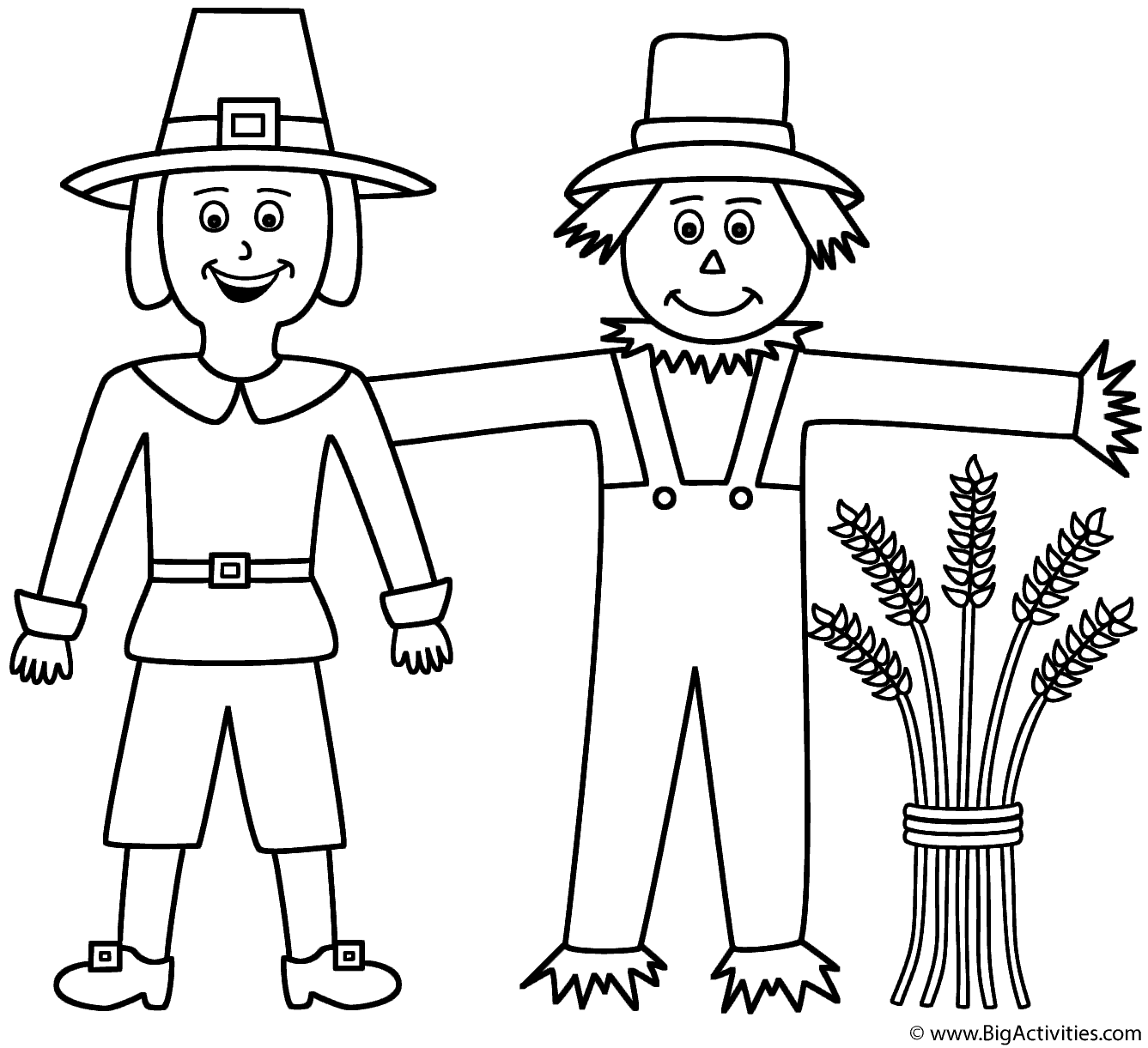 scarecrow coloring pages