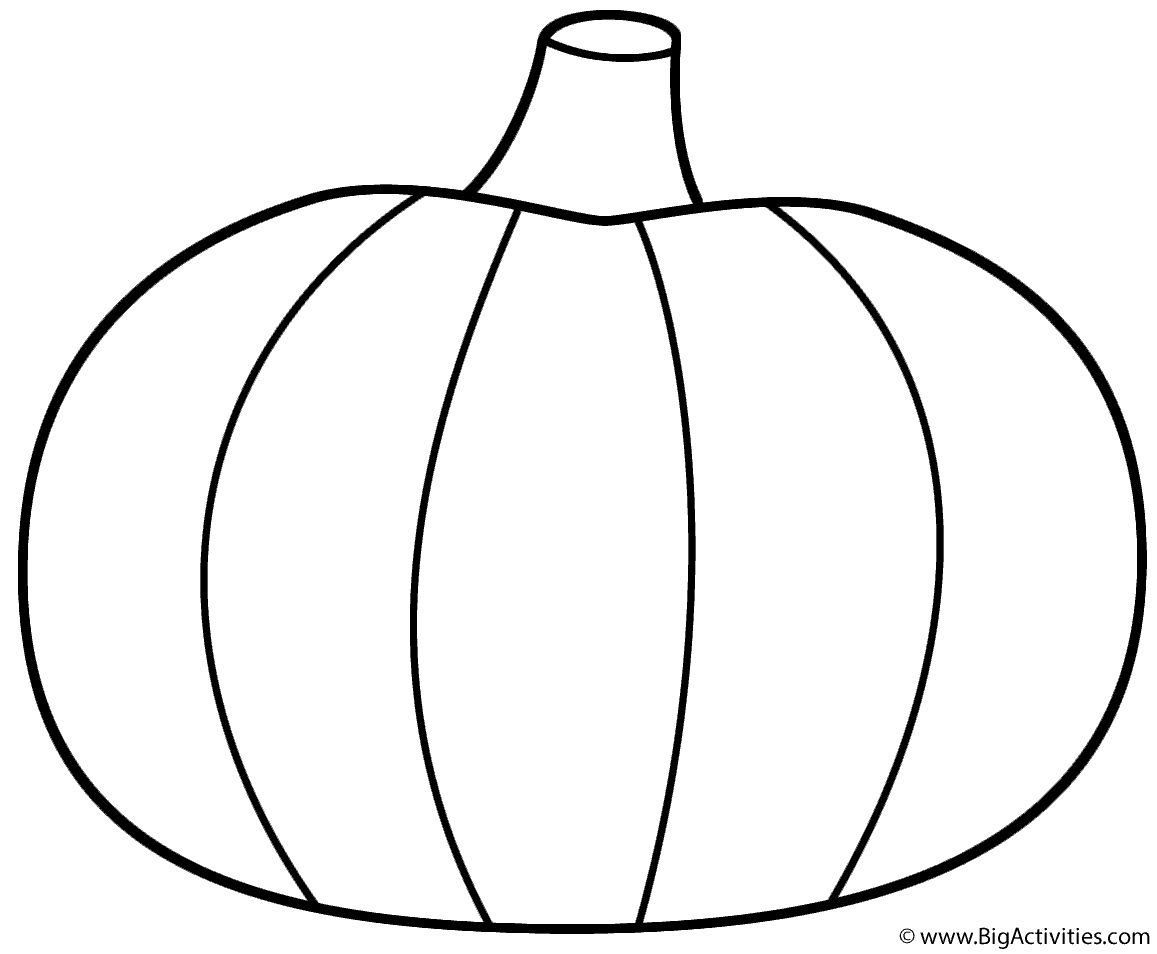 Pumpkin - Coloring Page (Thanksgiving)