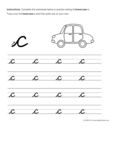 Letter C - Handwriting Worksheets