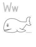 Whale - Coloring Page (Sea/Marine)