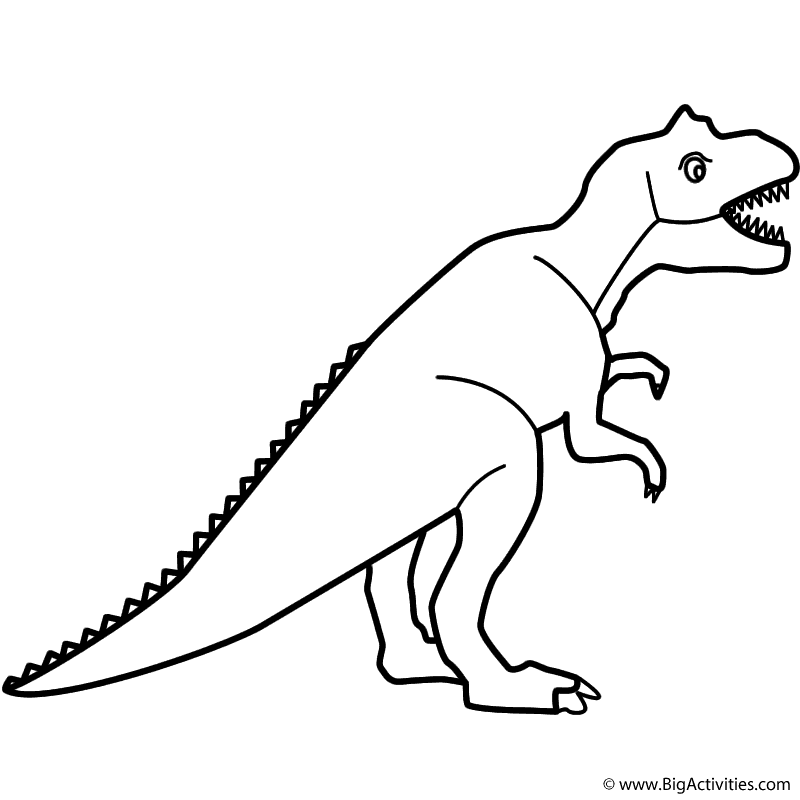 happy birthday dinosaur coloring page