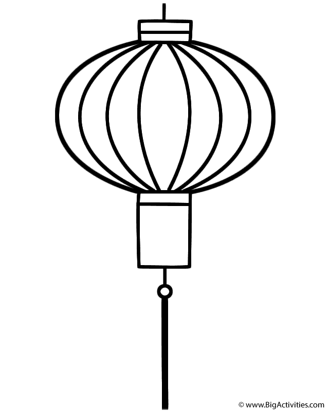 Chinese Paper Laterns Coloring Pages 8