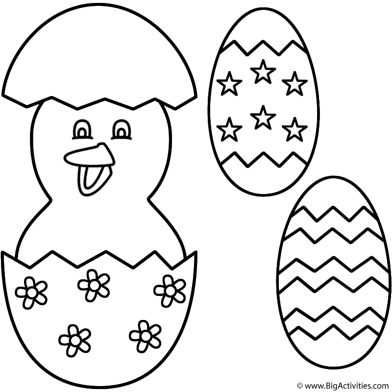 chick in egg coloring pages