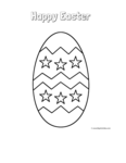 easter egg with stars and patterns