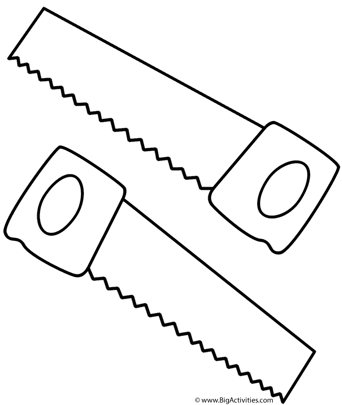 Saws - Coloring Page (Father's Day)