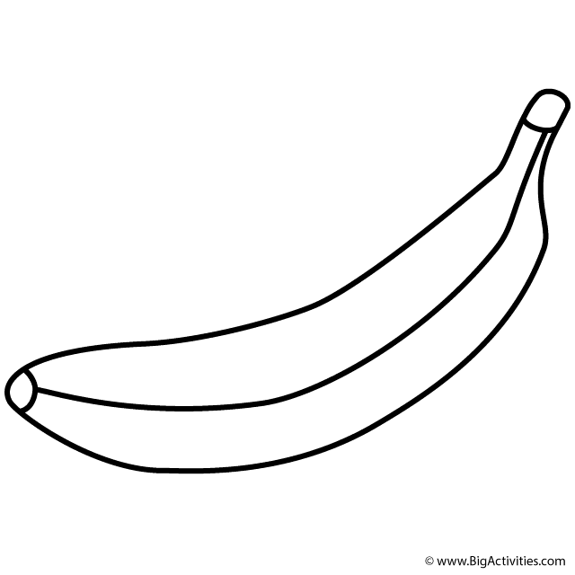 Banana Coloring page  Fruit coloring pages, Vegetable coloring pages,  Coloring pages