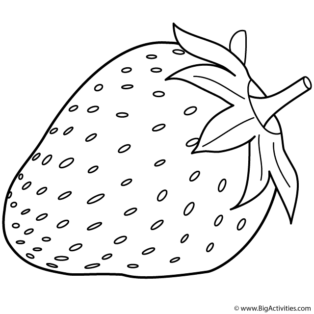 Strawberry - Coloring Pages (Fruits and Vegetables)