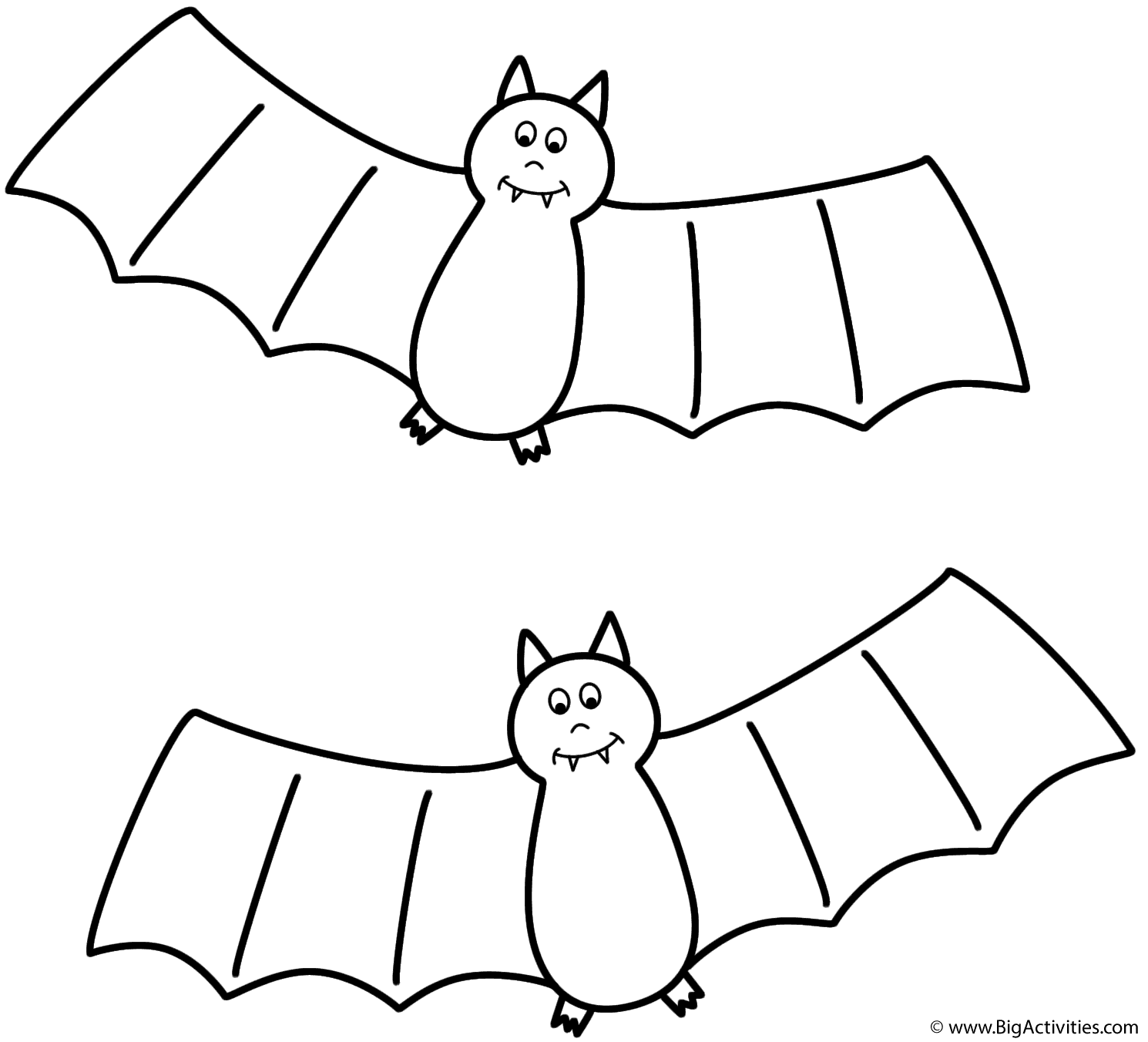 Bats Coloring Page (Halloween)