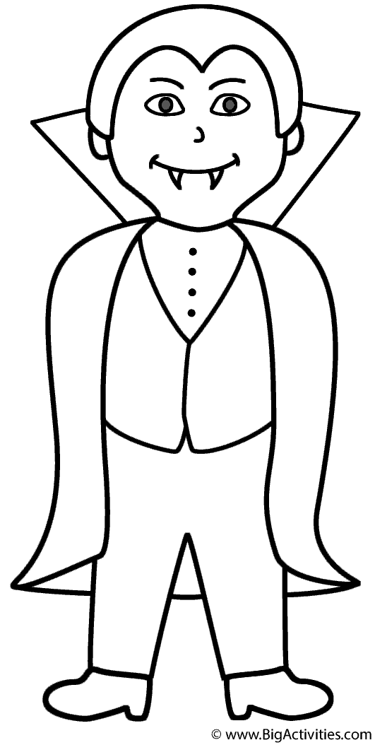 Vampire Coloring Page (Halloween)