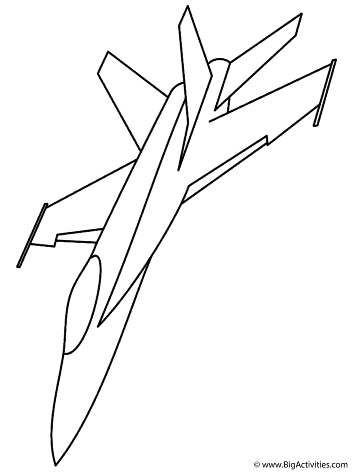 fighter jet coloring page