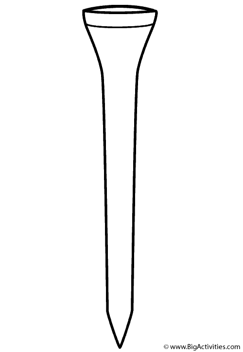 Golf Tee - Coloring Page (Mother's Day)