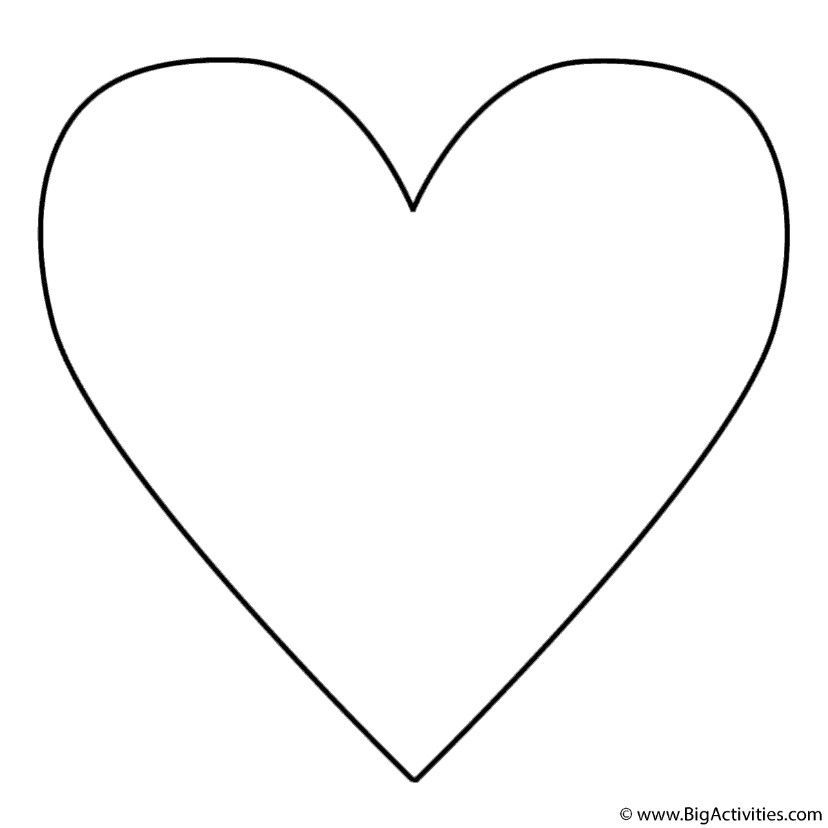 Simple Heart  Coloring  Page  Mother s  Day  