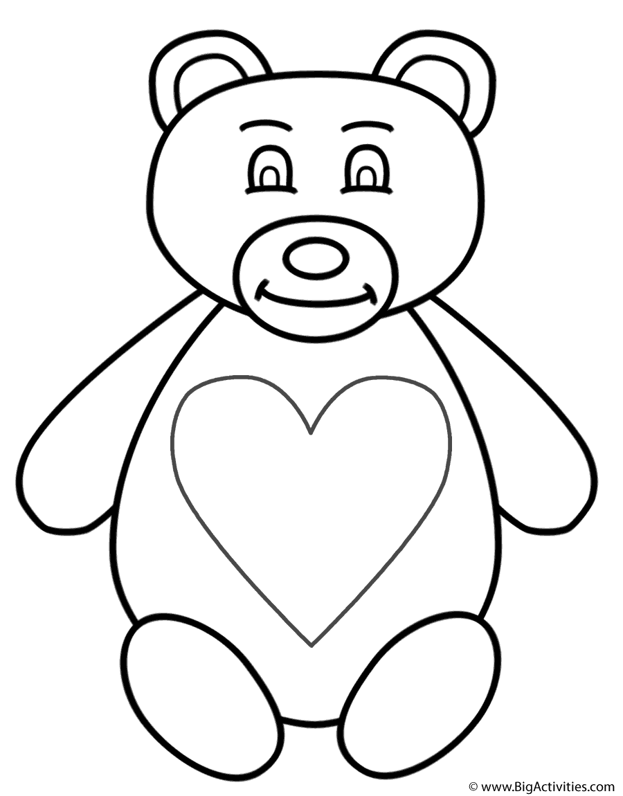 Teddy Bear Coloring Page Mother S Day