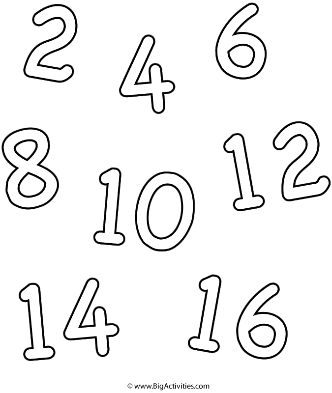number 12 coloring page