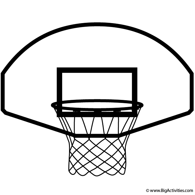 Basketball Hoop - Coloring Page (Sports)
