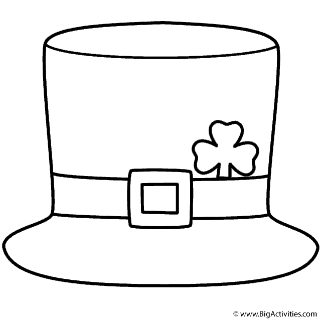 Leprechaun Hat Coloring Page (St Patrick s Day)