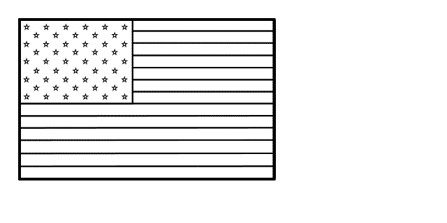 Veteran's Day Flag - Craft (Black and White Template)