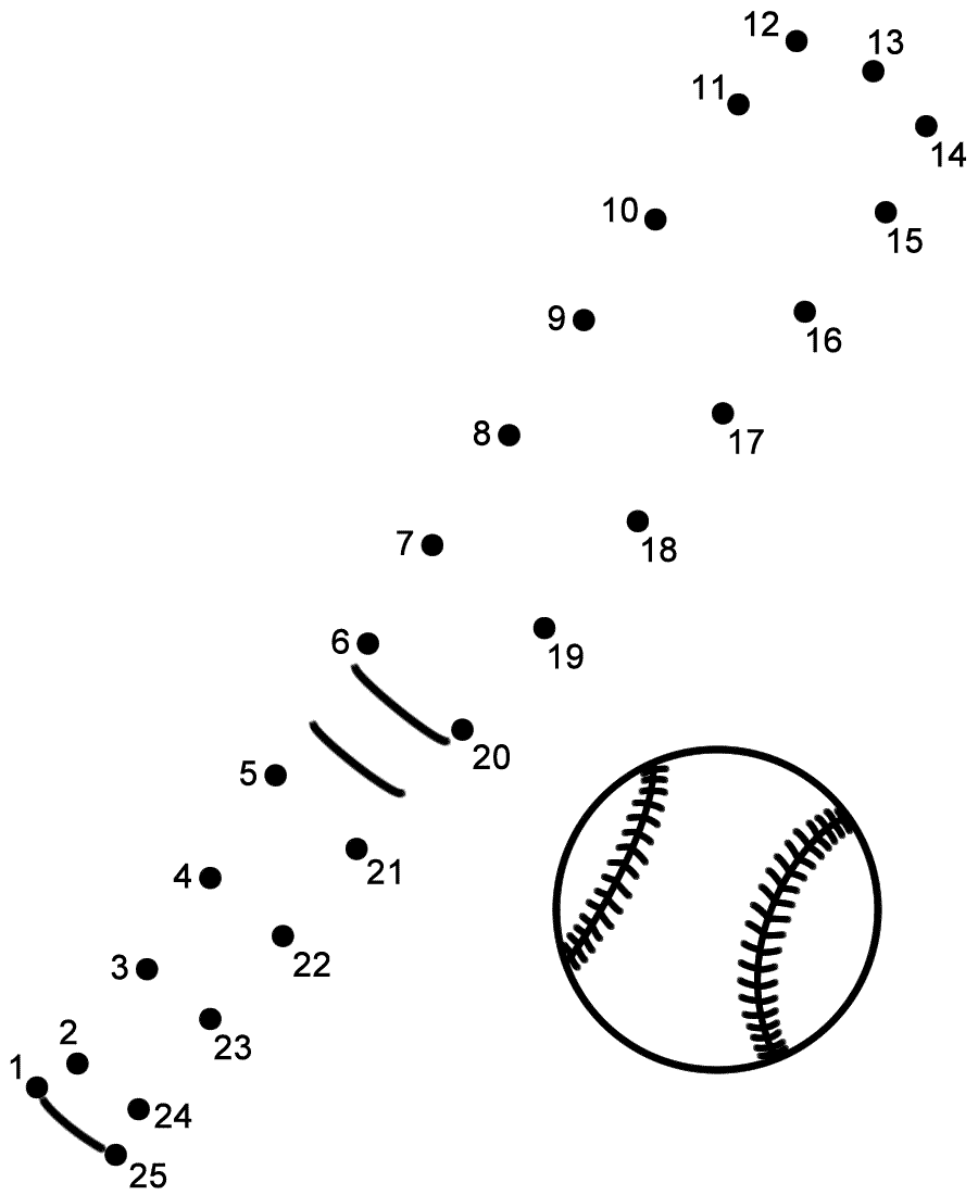 Baseball Connect The Dots Count By 1 s Sports 