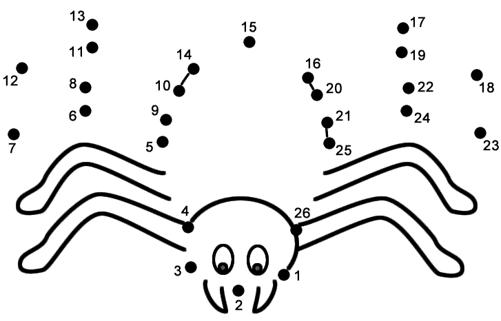 Spider Connect The Dots Count By 1 S Spring
