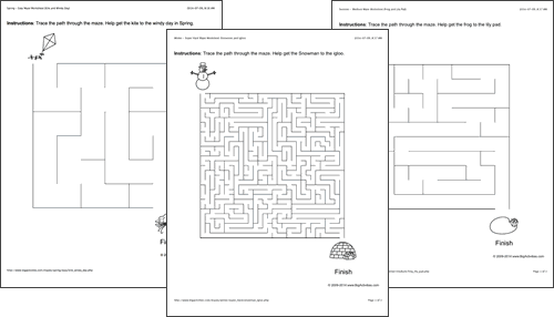 maze worksheets