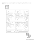 minecraft maze worksheets