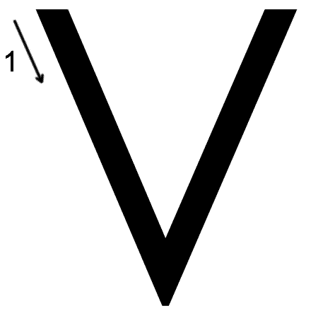 lowercase v