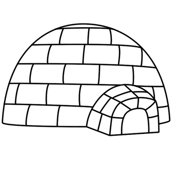Free Coloring Pages Printable Igloo 2