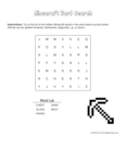 Minecraft Word Search Puzzle, PDF, Minecraft