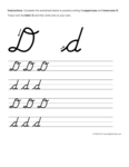 Letter D - Coloring Page (Alphabet)