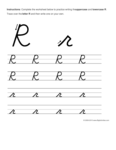 Letter R - Handwriting Worksheets