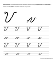 Letter V - Handwriting Worksheets