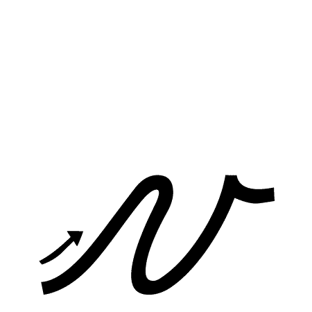 cursive letter v